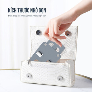Giá đỡ điện thoại nhôm để bàn gấp gọn có thể điều chỉnh độ cao, góc nhiêng kệ kê đỡ máy tính bảng ipad tablet cao cấp