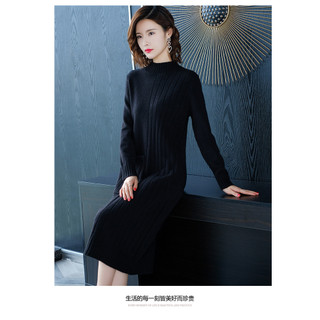 Đầm Len Dệt Kim Cổ Tròn Lịch Sự AL02