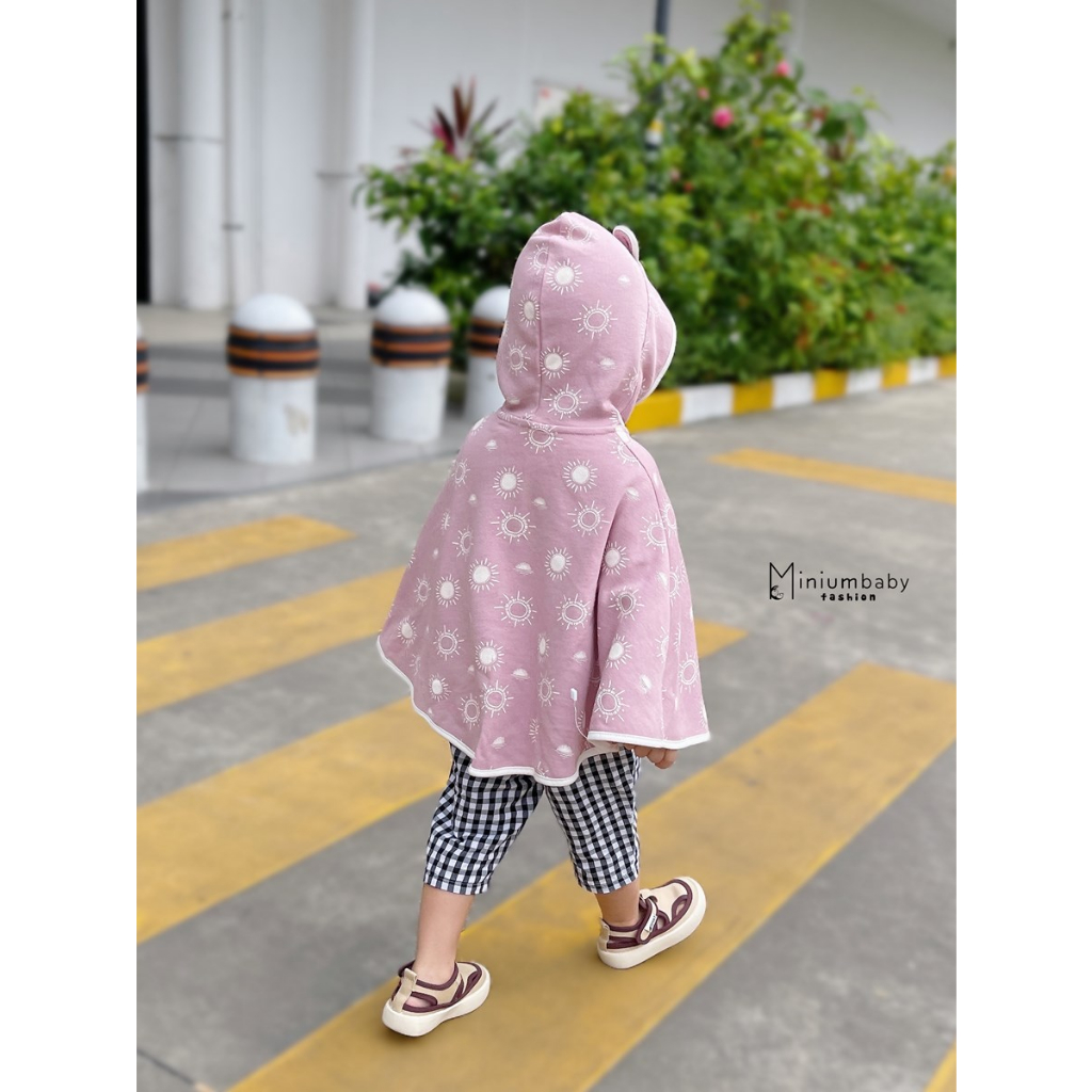 Áo choàng chống nắng cho bé trai,bé gái chất cotton, chống nắng, cản gió bé 0-6 tuổi miniumbaby ACCD