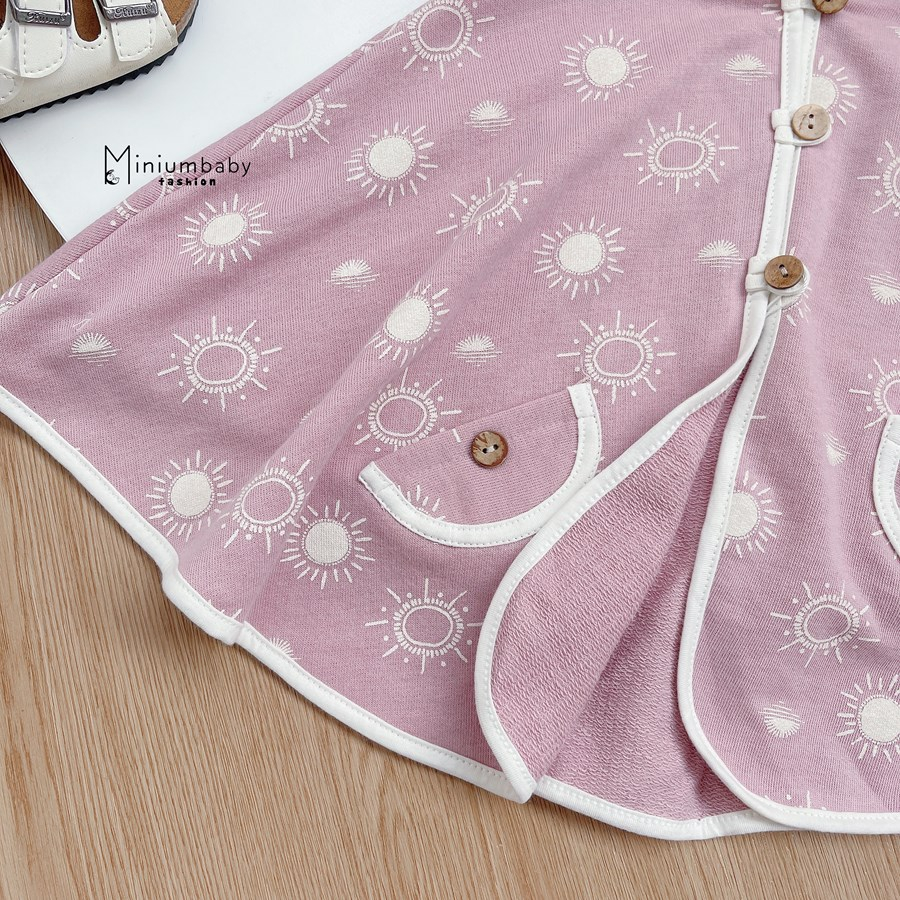 Áo choàng chống nắng cho bé trai,bé gái chất cotton, chống nắng, cản gió bé 0-6 tuổi miniumbaby ACCD