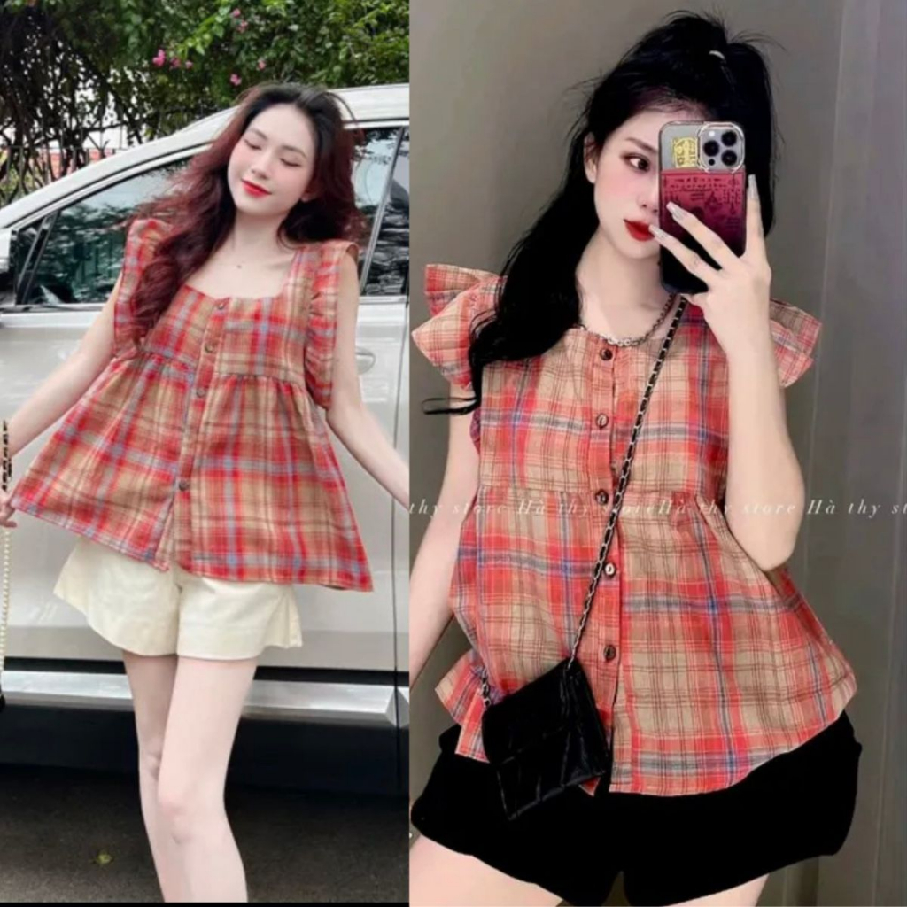 Set Đồ Nữ BabyDoll Bigsize Đẹp Sang Chảnh Áo Cánh Tiên Quần Đùi ESHOP Đồ Bộ Nữ Mặc Nhà Đi Chơi Đồ Bigsize Đẹp Dễ BB68