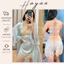 HT430 Set váy ngủ và áo choàng sexy dây đan lưng, đồ ngủ lụa tay loe sang chảnh HT430 (14+236)