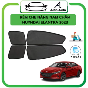 Rèm che nắng ô tô Hyundai Elantra 2023 - 2024, che nắng hút nam châm theo xe, bộ 4 cánh, Hàng tốt