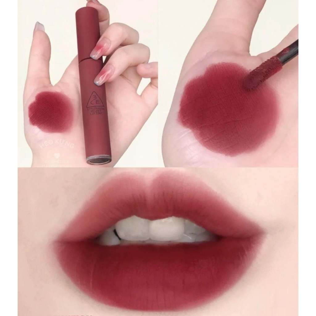 Son 3CE Velvet Lip Tint Definition – Màu Đỏ Đậm Vẻ Đẹp Sang Trọng | Shopee  Việt Nam