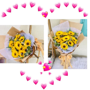 Bó hoa sáp hướng dương 11 bông tặng lễ tốt nghiệp cao 50cm