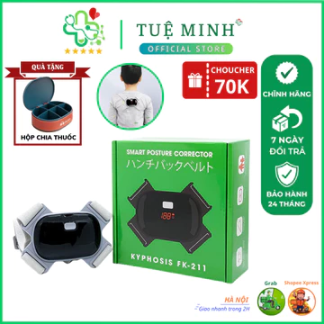 Đai vai chống gù, Đai Chống Gù Rung Cảm Biến Điện Tử Thông Minh loại cao cấp KYPHOSIS- FK211