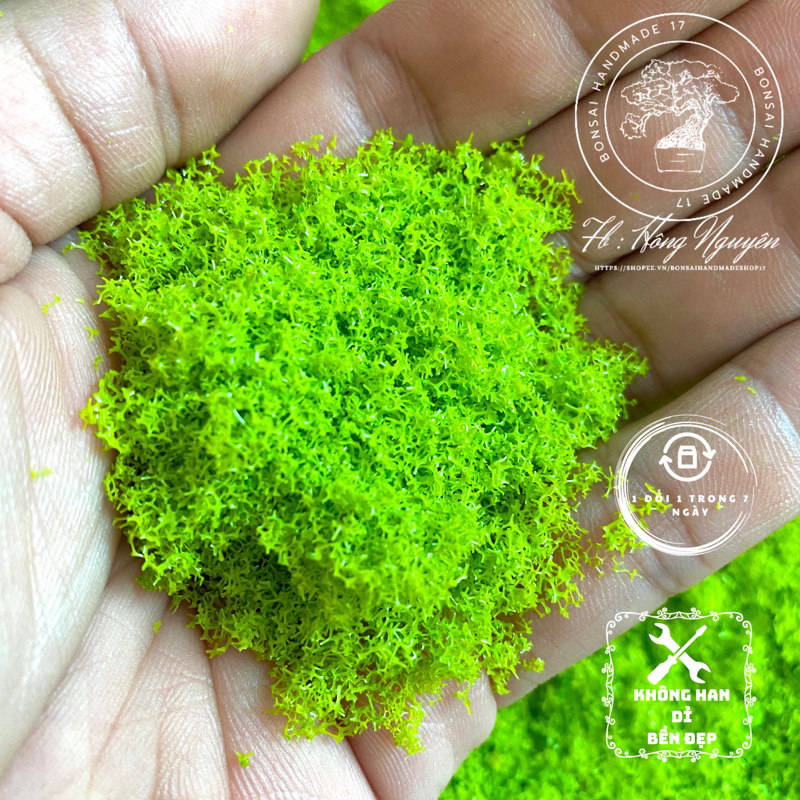 Bột rêu nhựa gói 10gr 25gr bonsai handmade mô phỏng rêu ,trang trí gốc ...