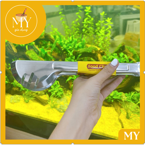 Gắp - kẹp thức ăn 4 răng inox Cao Cấp - size lớn 28.5 x 4.5cm