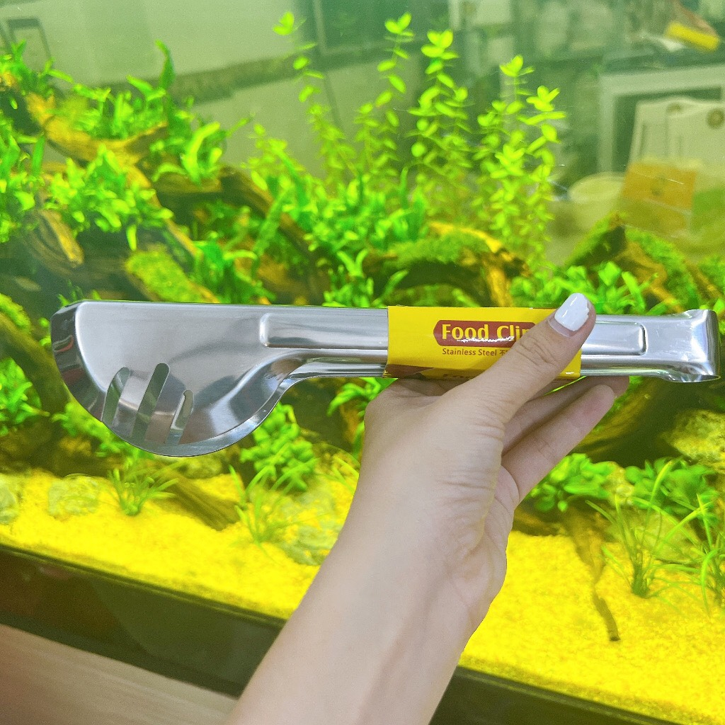Gắp - kẹp thức ăn 4 răng inox Cao Cấp - size lớn 28.5 x 4.5cm