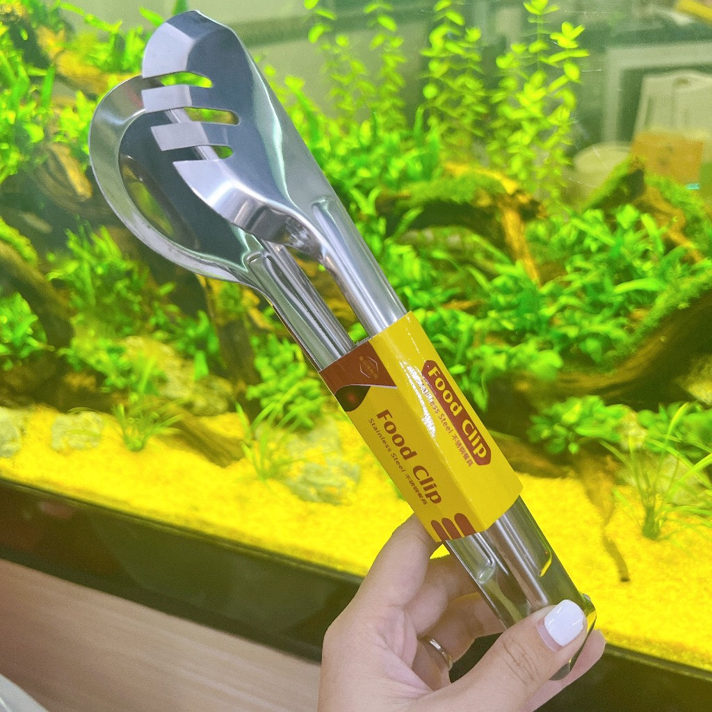 Gắp - kẹp thức ăn 4 răng inox Cao Cấp - size lớn 28.5 x 4.5cm
