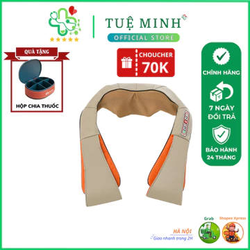 Máy Massage Cổ Vai Gáy Hồng Ngoại 6D HM-V85 , Đai mát xa đa năng, matxa vai gáy, bụng, Cổ, lưng, eo