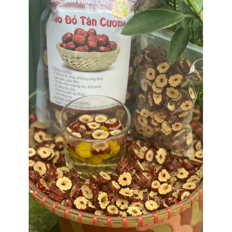 Táo Đỏ Cắt Lát Sấy Khô – Hồng Táo Nguyên Vị – Dùng Hãm Trà, Nấu Nước, Nấu Cháo