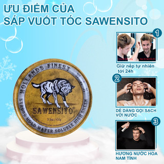 Sáp vuốt tóc Nam SAWENSITO 100g,Wax Vuốt Tóc Nam thơm tạo Kiểu Và Giữ nếp,Chất Sáp tóc khô Clay