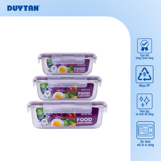 Hộp TP CN Matsu Lock 640ml DUY TÂN chất liệu thủy tinh, nắp hộp từ nhựa PP chính phẩm đựng và bảo quản thực phẩm
