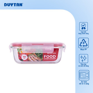 Hộp TP CN Matsu Lock 640ml DUY TÂN chất liệu thủy tinh, nắp hộp từ nhựa PP chính phẩm đựng và bảo quản thực phẩm