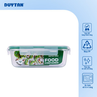 Hộp TP CN Matsu Lock 640ml DUY TÂN chất liệu thủy tinh, nắp hộp từ nhựa PP chính phẩm đựng và bảo quản thực phẩm