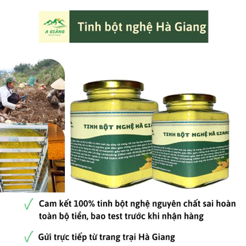 Tinh bột nghệ nguyên chất Hà Giang, tinh bột nghệ vàng hộp