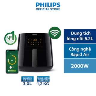 [VHL x Philips] Nồi Chiên Không Dầu Philips HD9280 /90 Essential size XL Digital Connected