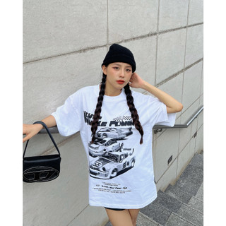 Áo thun Unisex tay lỡ form rộng cổ tròn Youth In Car Local Brand màu trắng, đen, hồng | Youth Power