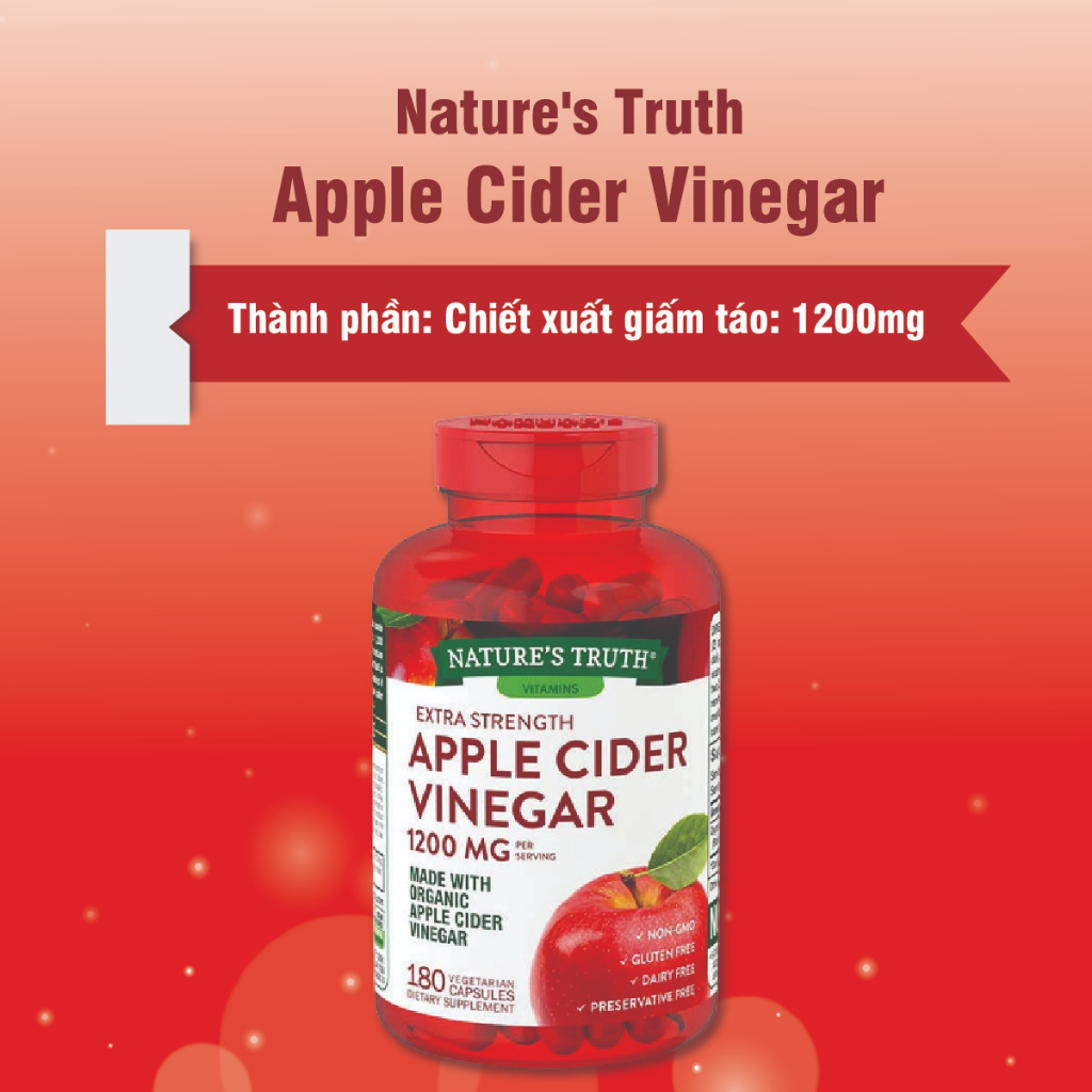 Viên uống giảm cân Kirkland Signature giấm táo hữu cơ Apple Cider Vinegar 1200mg 180v hỗ trợ giảm cân tự nhiên của Mỹ