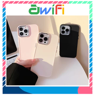 Ốp lưng iphone viền camera kim loại 6/6splus/7/7plus/8/8plus/x/xs/11/12/13/14/15/16/pro/max/plus/promax - Awifi R5-6