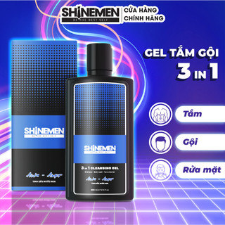 Sữa tắm gội 3 in 1 SHINEMEN cho nam giới trưởng thành trung niên, rửa mặt, phục hồi hư tổn hương nước hoa AWA-AMOR 300ml