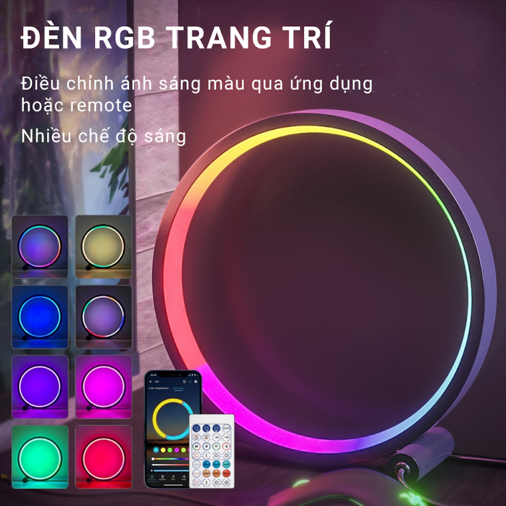 Đèn tròn RGB decor phòng - Nhiều màu sắc khác nhau tạo không gian sống ...