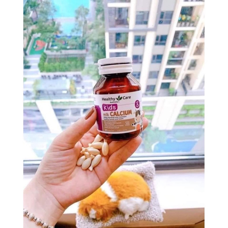 Bộ sản phẩm DHA, Canxi milk, Vitamin C, Kẽm và bổ mắt Healthy Care cho bé