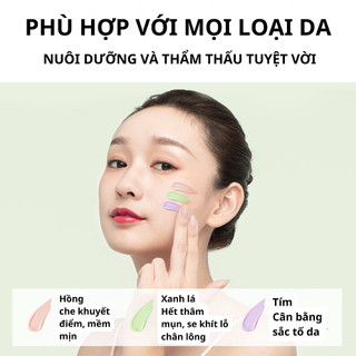 Kem lót trang đIểm Baizton 3 màu kem nền trang đIểm dưỡng ẩm da trắng sáng bật tone