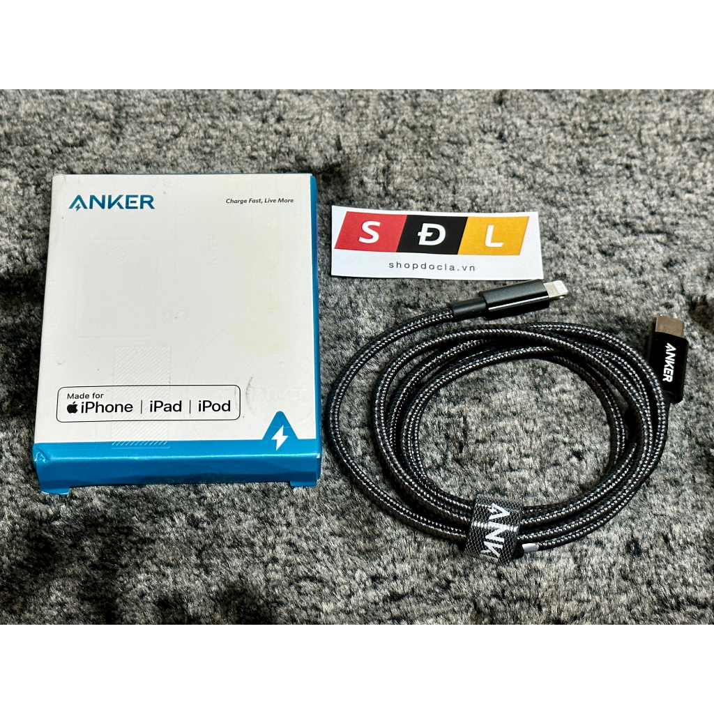 Cáp sạc Anker New Nylon USB-C to L Connector 1m A8622 cho iPhone iPad ...