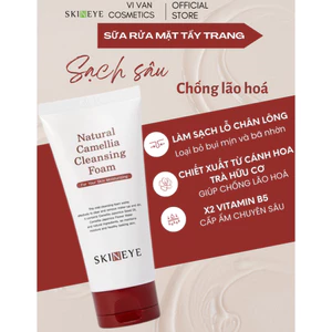 Sữa rửa mặt trắng da tẩy trang chống lão hoá cấp ẩm tốt cho mọi loại da SKINEYE 120ml I Phục hồi da sạch sâu tạo bọt