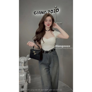 Áo Croptop Basic Cổ Vuông Kèm Mút Ngực Áo Thun Dáng Ngắn Ôm Body Sexy Ngắn Tay Freesize
