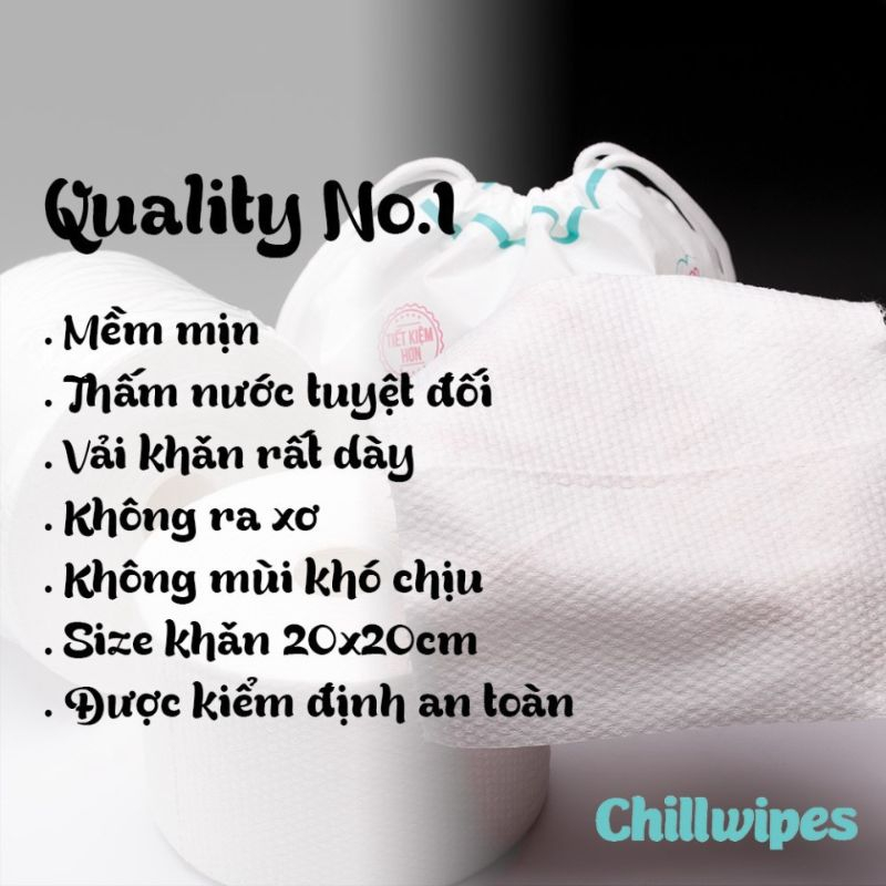 Ảnh Khăn mặt khô Chillwipes Facial Hand Disposable Cleansing Towel 80 khăn - Cocolux 2