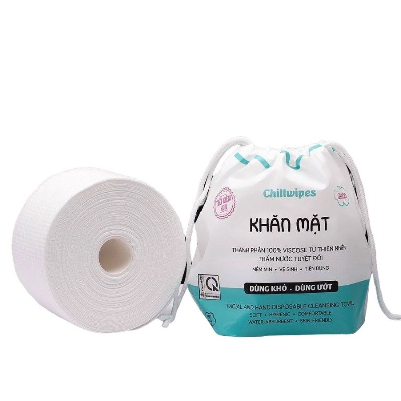 Ảnh Khăn mặt khô Chillwipes Facial Hand Disposable Cleansing Towel 80 khăn - Cocolux 1