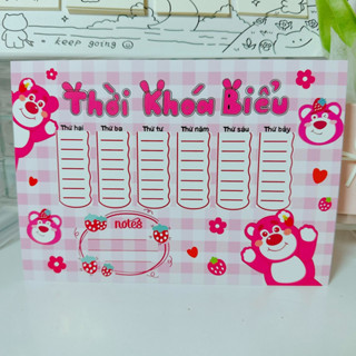 SET 3 THỜI KHOÁ BIỂU dễ thương đầy đủ khuôn mẫu trong một cỗ | Shopee Việt Nam