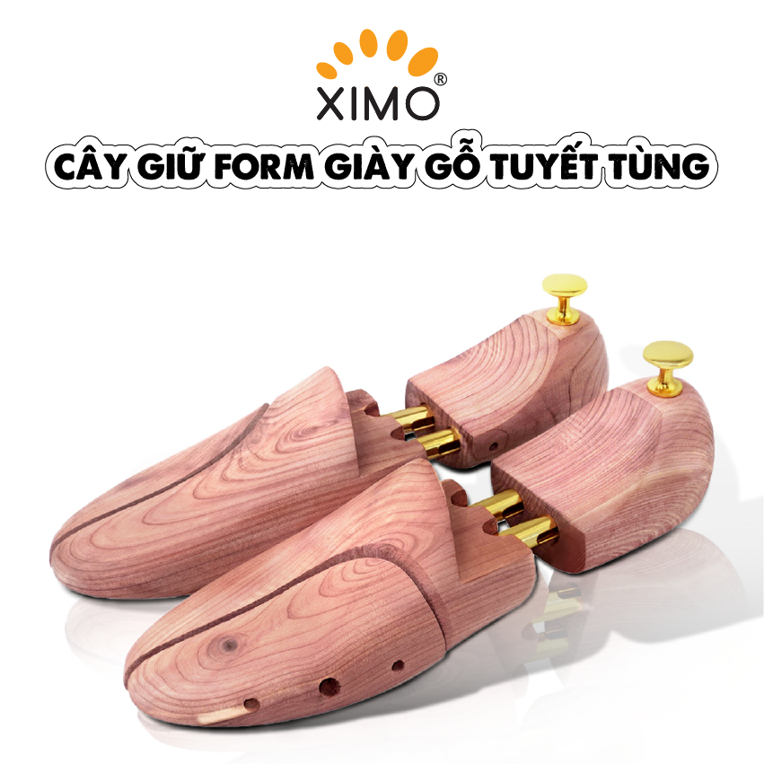 Cây giữ form giày chất liệu gỗ tuyết tùng shoe tree cao cấp XIMO (XCGFG05)