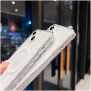 Ốp lưng iphone trong suốt hỗ trợ sạc không dây từ tính 7/8/X/Xr/Xs11/12/13/14/15/16/pro/max/promax/plus