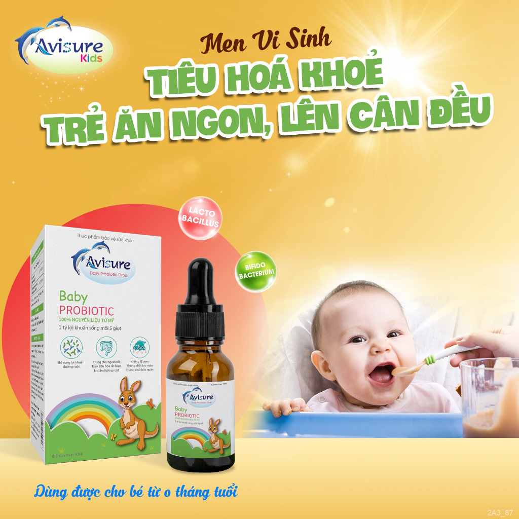 Ảnh Tích điểm - Combo sơ sinh bộ ba Avisure D3MK7, DHA, Probiotic cho bé ngủ ngon, thông minh, tiêu hoá tốt 20ml 1