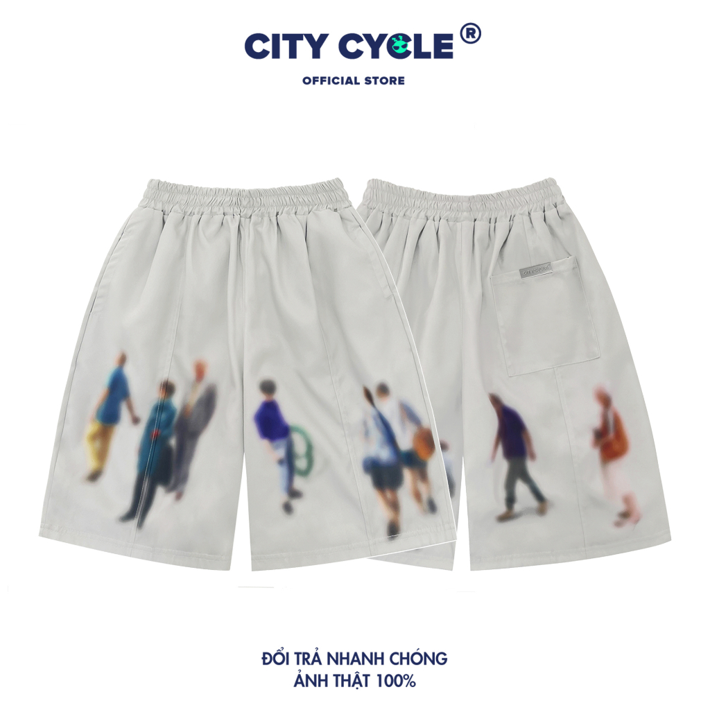 Quần Short Walking Slowly City Cycle Vải TC dệt chéo form rộng oversize unisex