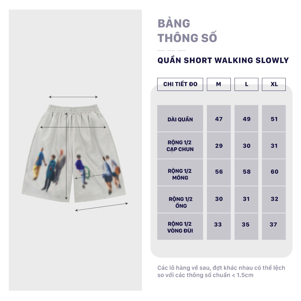 Quần Short Walking Slowly City Cycle Vải TC dệt chéo form rộng oversize unisex