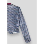 [ Chính hãng ] Vest nữ ngắn viền inside tay dài 2l - xanh trắng - tweed - DE THUONG — ảnh 8