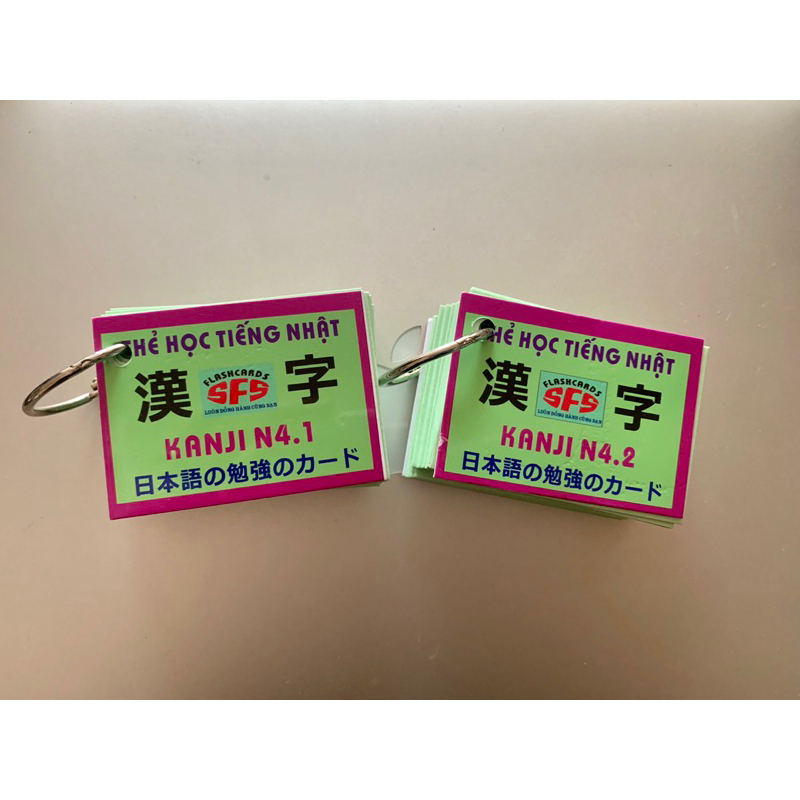 Flashcard kanji N4 thẻ học kanji N4 có ép plastic chống nước Shopee
