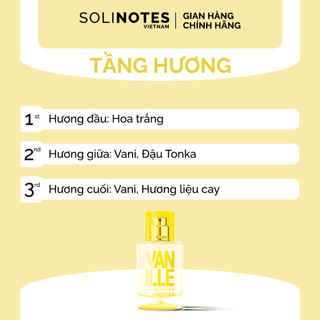 Nước hoa Pháp Solinotes Vanille nước hoa nữ hương thơm ấm áp, gợi cảm thơm lâu dạng xịt độ lưu hương 8h