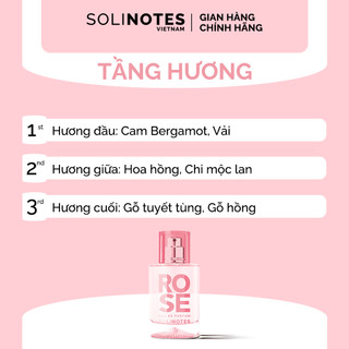 Nước hoa Pháp Solinotes Rose nước hoa nữ hương hoa hồng thanh tao thơm lâu phù hợp đi tiệc, hẹn hò