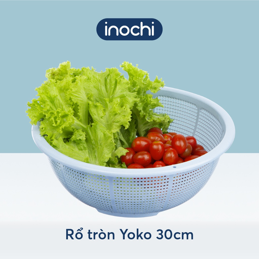 Rổ tròn 30cm Yoko Inochi nhựa cao cấp, an toàn cho sức khoẻ, tiện dụng, tiêu chuẩn Nhật Bản
