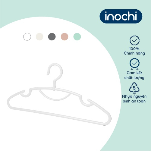 Móc treo quần áo VEST Hara 176 Inochi, sang trọng, chắc chắn, nhựa PP nguyên sinh an toàn [SET 5C]
