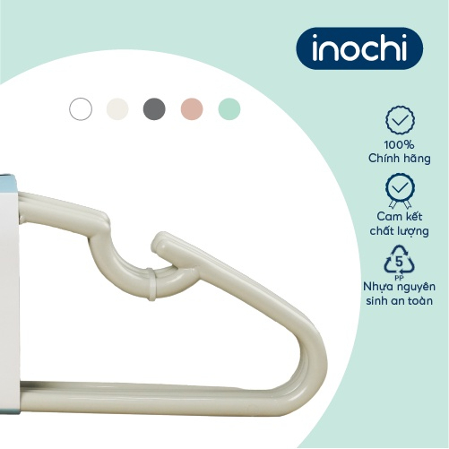 Móc treo quần áo VEST Hara 176 Inochi, sang trọng, chắc chắn, nhựa PP nguyên sinh an toàn [SET 5C]