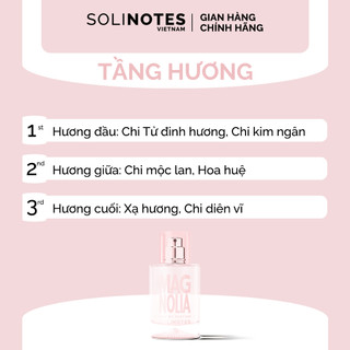 Nước hoa Pháp Solinotes Magnolia nước hoa nữ hương hoa chi mộc lan thơm lâu dạng xịt độ lưu hương 8h