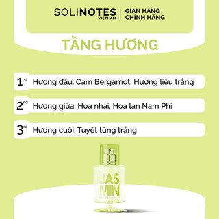 Nước hoa Pháp Solinotes Jasmin nước hoa nữ hương hoa nhài thơm lâu phù hợp đi hẹn hò, gặp mặt dạng xịt độ lưu hương 8h