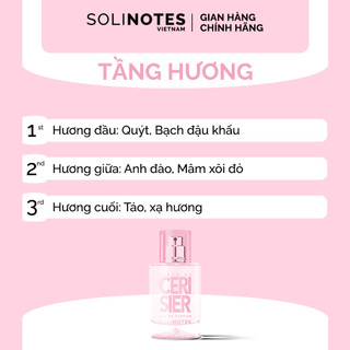 Nước hoa Pháp Solinotes Cerisier nước hoa nữ hương hoa anh đào thơm lâu dạng xịt độ lưu hương 8h